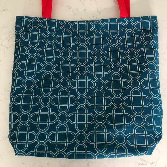 Hand Crafted Reversible Fabric Utility Tote Bag Multicolor/Geometric Sz OS NWOT - Picture 7 of 7